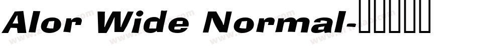Alor Wide Normal字体转换